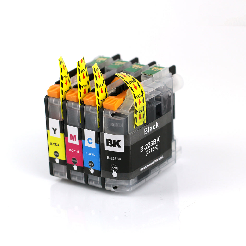 Lot De 6 Cartouches D'encre Noire QUALITONER Compatibles Brother LC223XL - Haute Capacité