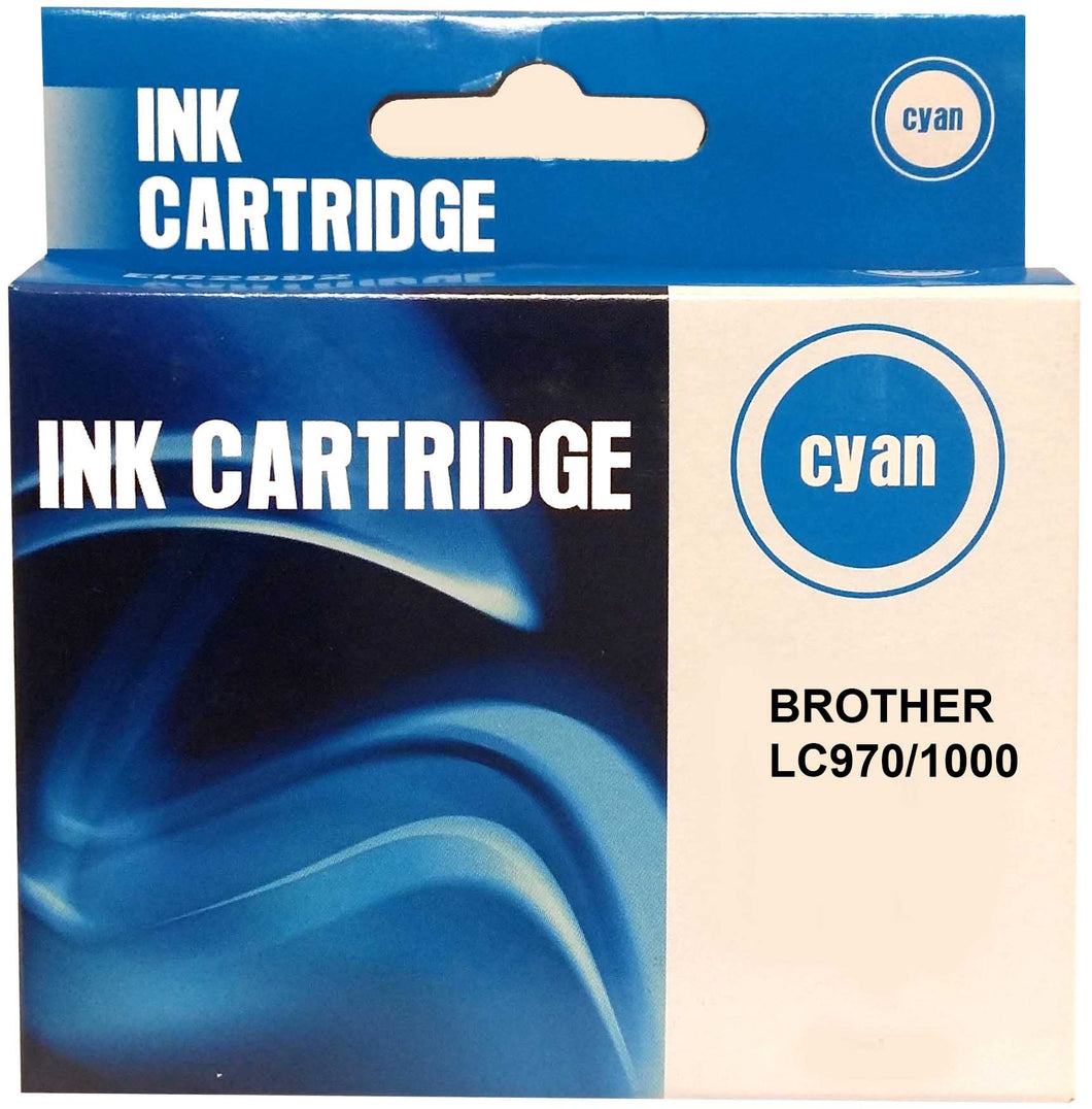 Compatible Brother LC970/1000 Cyan Ink Cartridge