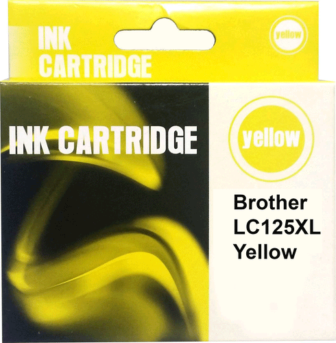 Compatible Brother LC125XL Yellow Ink Cartridge