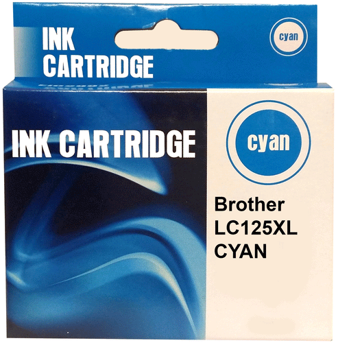 Compatible Brother LC125XL Cyan Ink Cartridge