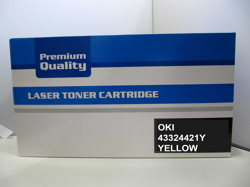Printerinks4u Compatible Oki 43324421 Yellow Toner