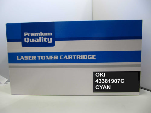 Printerinks4u Compatible Oki 43381907 Cyan Toner